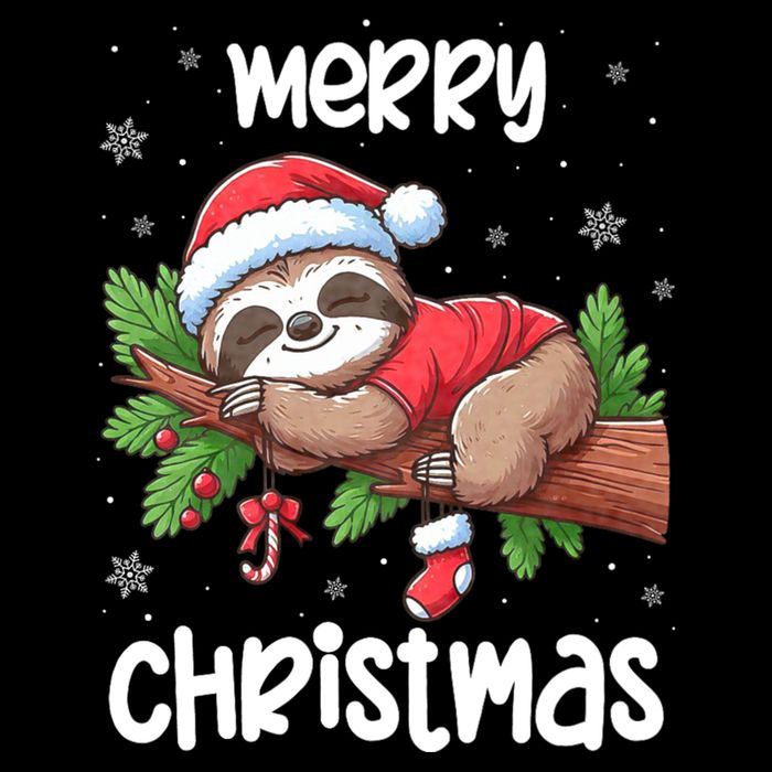 Merry Christmas Sloth Lazy Funny Christmas Sloth Lover Xmas Daily Commute Backpack