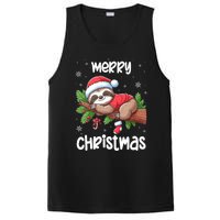 Merry Christmas Sloth Lazy Funny Christmas Sloth Lover Xmas PosiCharge Competitor Tank