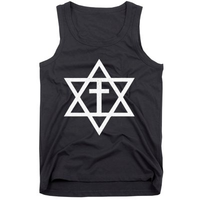 Messianic Cross Star Of David Tank Top