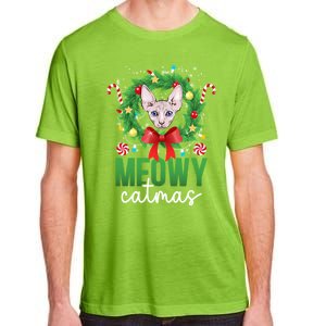 Meowy Catmas Sphynx Cat Christmas Sphynx Cat Xmas Party Meaningful Gift Adult ChromaSoft Performance T-Shirt