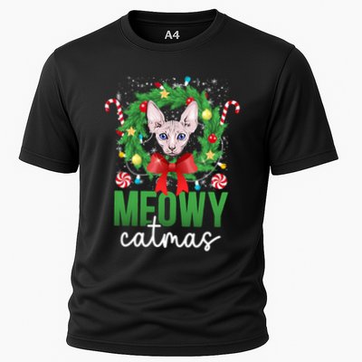 Meowy Catmas Sphynx Cat Christmas Sphynx Cat Xmas Party Meaningful Gift Performance Shirt