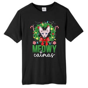 Meowy Catmas Sphynx Cat Christmas Sphynx Cat Xmas Party Meaningful Gift Tall Fusion ChromaSoft Performance T-Shirt