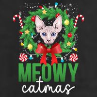 Meowy Catmas Sphynx Cat Christmas Sphynx Cat Xmas Party Meaningful Gift 11oz C Handle Ceramic Mug