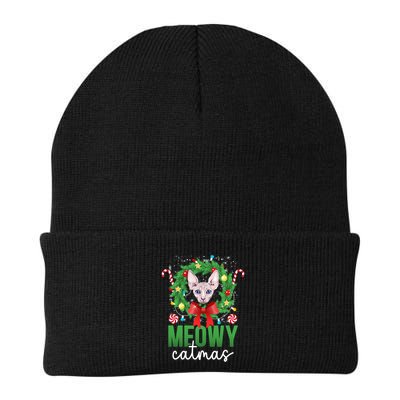Meowy Catmas Sphynx Cat Christmas Sphynx Cat Xmas Party Meaningful Gift Beanie