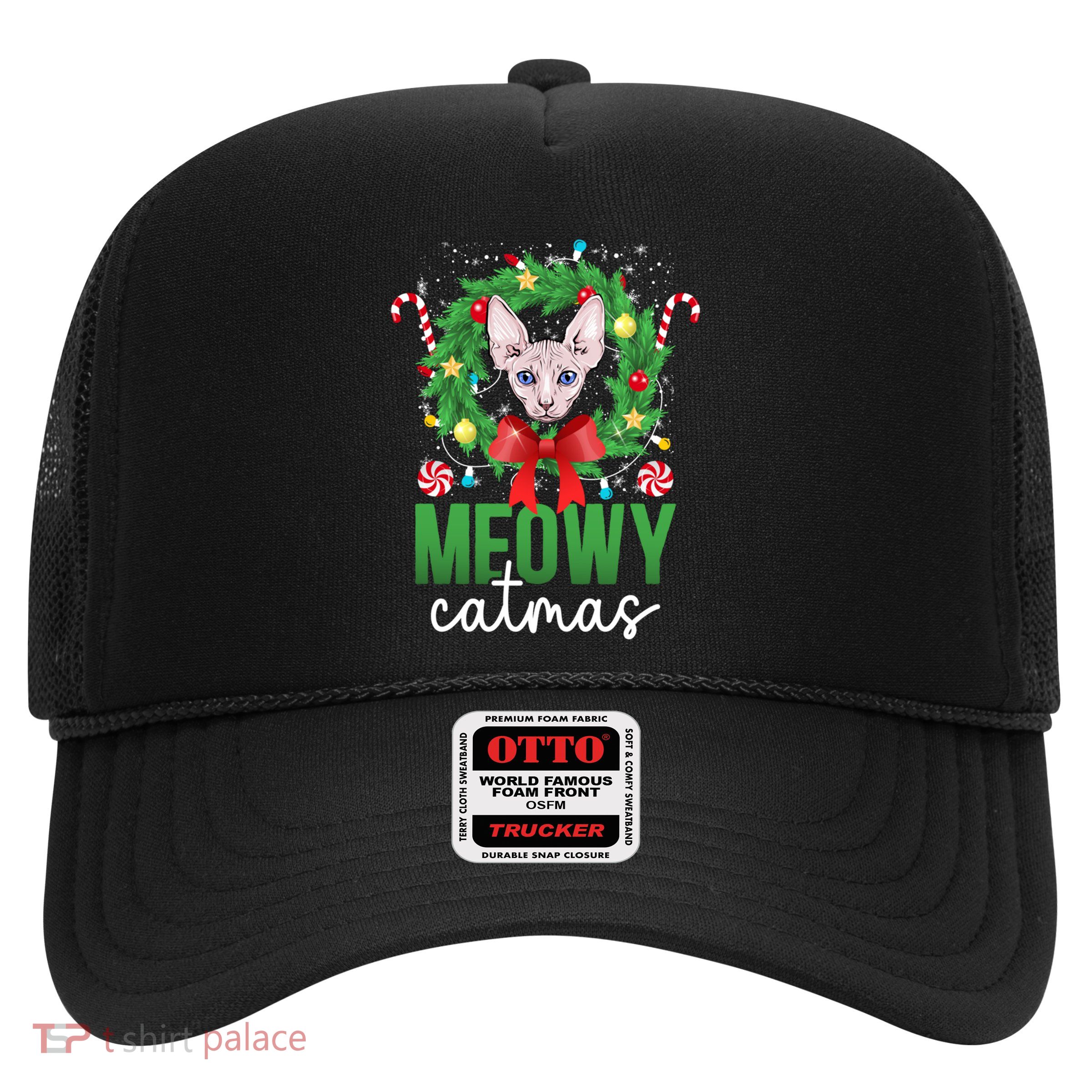 Meowy Catmas Sphynx Cat Christmas Sphynx Cat Xmas Party Meaningful Gift Trucker Hat