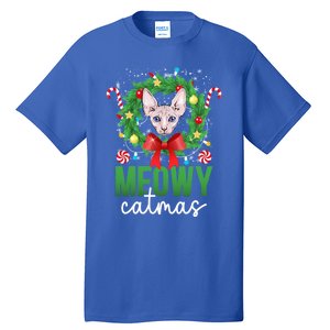 Meowy Catmas Sphynx Cat Christmas Sphynx Cat Xmas Party Meaningful Gift Tall T-Shirt