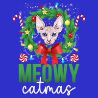 Meowy Catmas Sphynx Cat Christmas Sphynx Cat Xmas Party Meaningful Gift 16 in Basic Backpack
