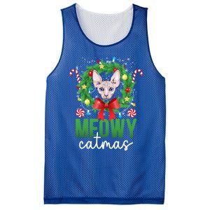 Meowy Catmas Sphynx Cat Christmas Sphynx Cat Xmas Party Meaningful Gift Mesh Reversible Basketball Jersey Tank