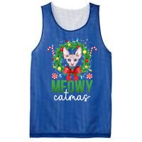 Meowy Catmas Sphynx Cat Christmas Sphynx Cat Xmas Party Meaningful Gift Mesh Reversible Basketball Jersey Tank