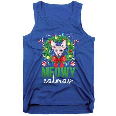 Meowy Catmas Sphynx Cat Christmas Sphynx Cat Xmas Party Meaningful Gift Tank Top