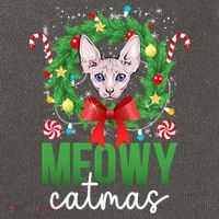 Meowy Catmas Sphynx Cat Christmas Sphynx Cat Xmas Party Meaningful Gift Cotton Canvas Backpack