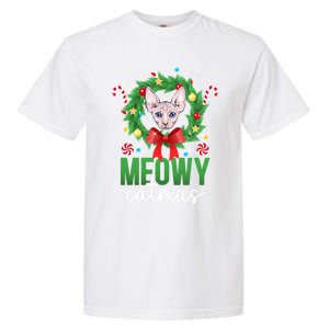 Meowy Catmas Sphynx Cat Christmas Sphynx Cat Xmas Party Meaningful Gift Garment-Dyed Heavyweight T-Shirt