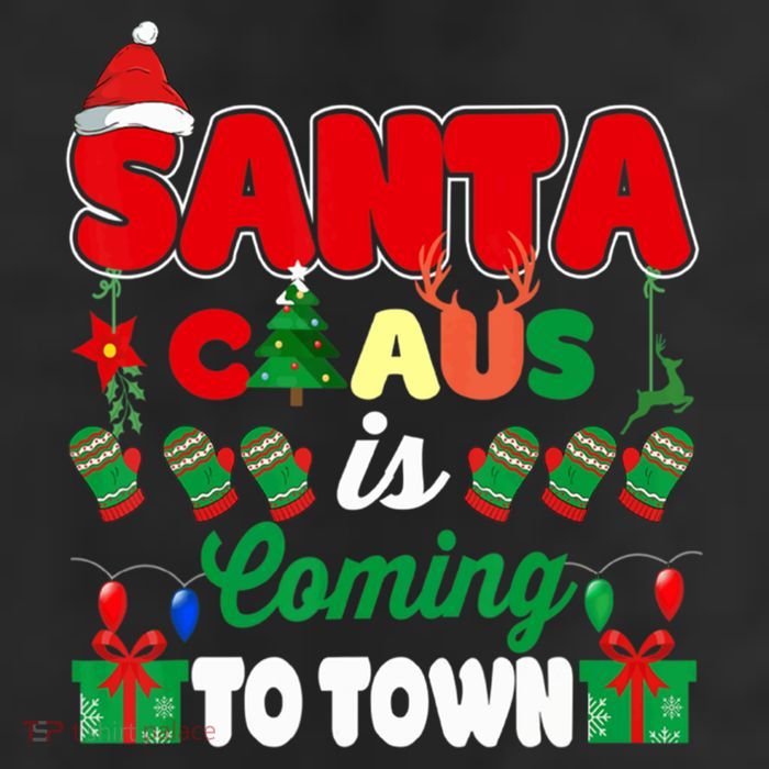 Merry Christmas Santa Claus Coming To Town Retro Xmas Lights Meaningful Gift 7 Panel Mesh Trucker Snapback Hat