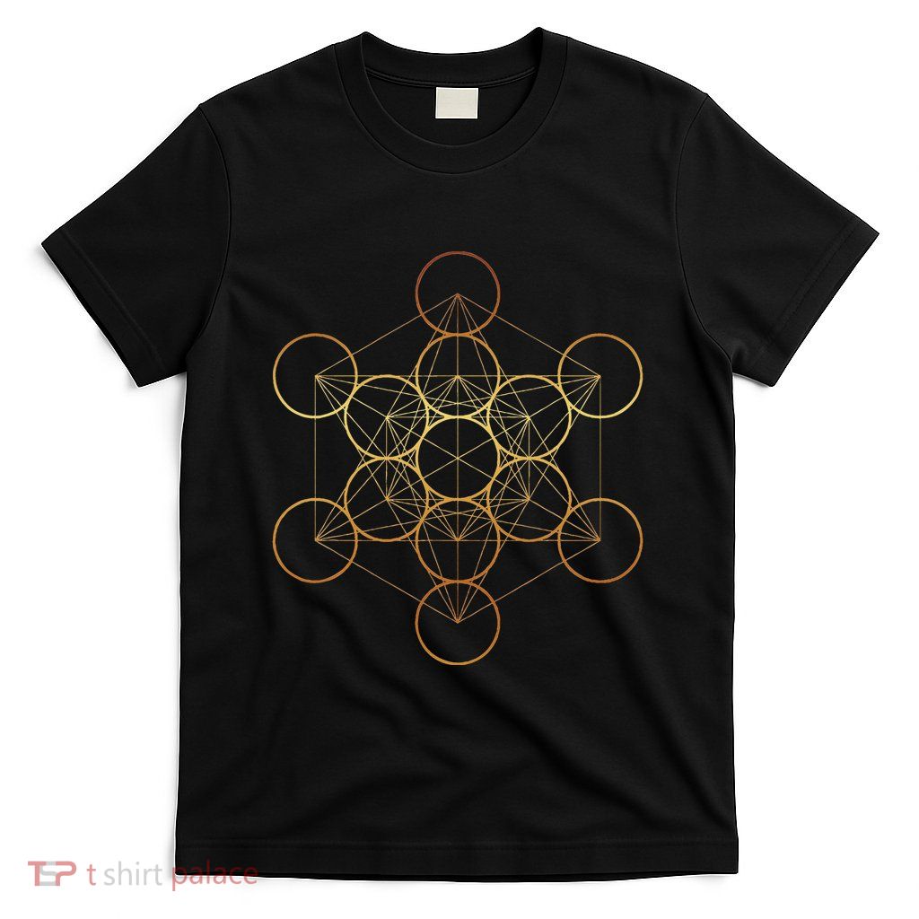 MetatronS Cube Sacred Geometry Fruit Of Life T-Shirt