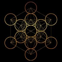 MetatronS Cube Sacred Geometry Fruit Of Life Button