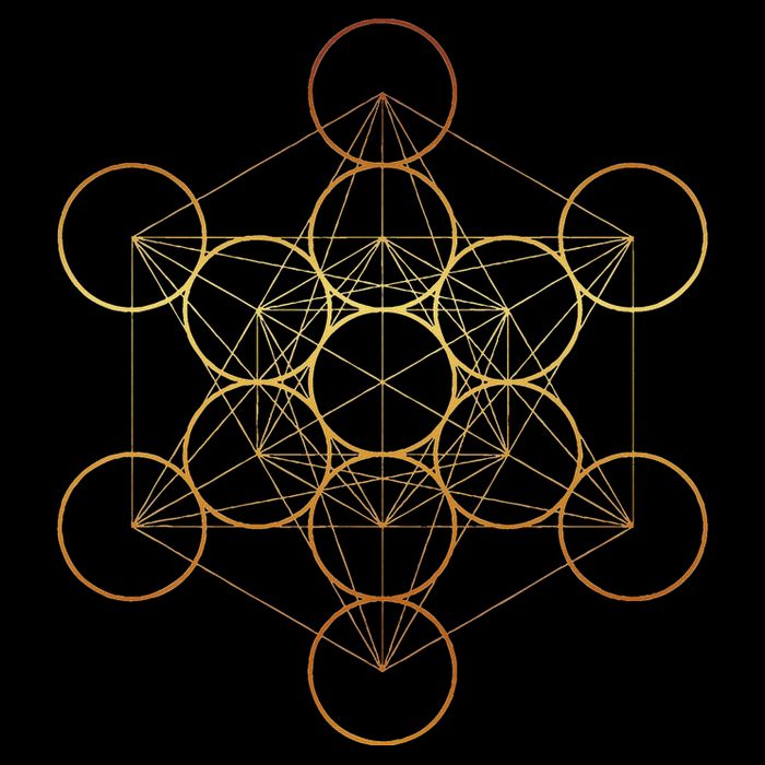 MetatronS Cube Sacred Geometry Fruit Of Life Button