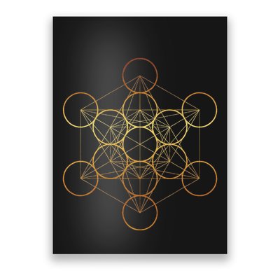 MetatronS Cube Sacred Geometry Fruit Of Life Poster