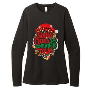 Merry Christmas Santa Claus Is Coming Funny Gingerbread Xmas Gift Womens CVC Long Sleeve Shirt