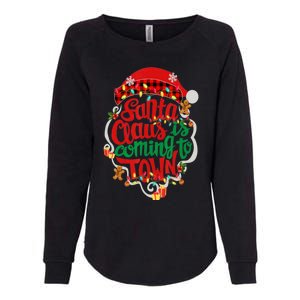 Merry Christmas Santa Claus Is Coming Funny Gingerbread Xmas Gift Womens California Wash Sweatshirt