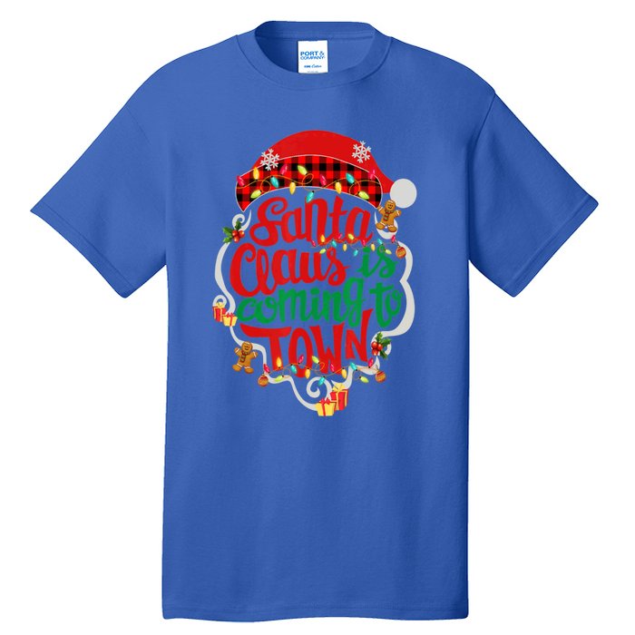 Merry Christmas Santa Claus Is Coming Funny Gingerbread Xmas Gift Tall T-Shirt