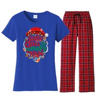 Merry Christmas Santa Claus Is Coming Funny Gingerbread Xmas Gift Women's Flannel Pajama Set