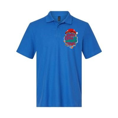 Merry Christmas Santa Claus Is Coming Funny Gingerbread Xmas Gift Softstyle Adult Sport Polo