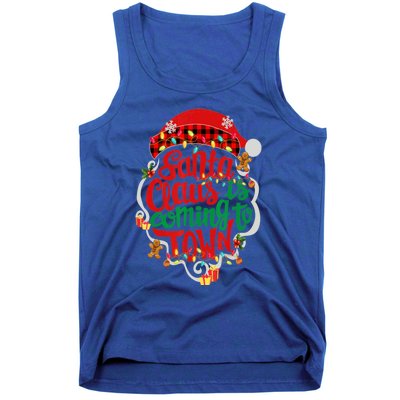 Merry Christmas Santa Claus Is Coming Funny Gingerbread Xmas Gift Tank Top