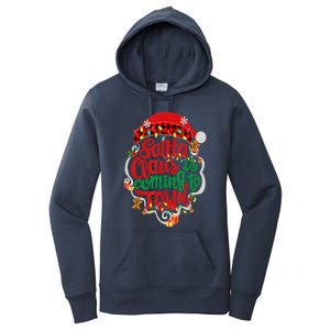 Merry Christmas Santa Claus Is Coming Funny Gingerbread Xmas Gift Women's Pullover Hoodie