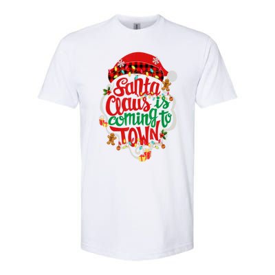 Merry Christmas Santa Claus Is Coming Funny Gingerbread Xmas Gift Softstyle CVC T-Shirt