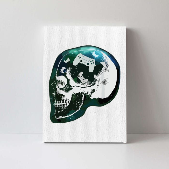 Mind Controller Skull Gaming Gamer Canvas