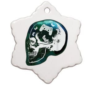 Mind Controller Skull Gaming Gamer Ceramic Star Ornament