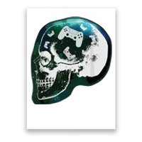 Mind Controller Skull Gaming Gamer Poster