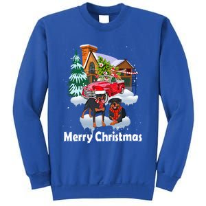 Merry Christmas Santa Rottweiler Dog Christmas Truck Gift Sweatshirt