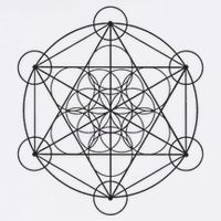 Metatrons Cube Sacred Geometry Flat Bill Trucker Hat