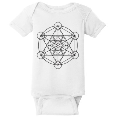 Metatrons Cube Sacred Geometry Baby Bodysuit