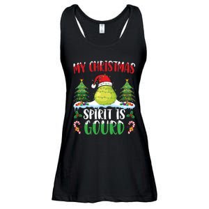 My Christmas Spirit Gourd Wearing Santa Hat Xmas Christmas Long Sleeve Ladies Essential Flowy Tank