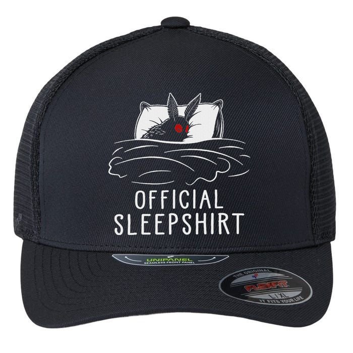 Mothman Cryptid Sleep Flexfit Unipanel Trucker Cap