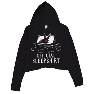 Mothman Cryptid Sleep Crop Fleece Hoodie
