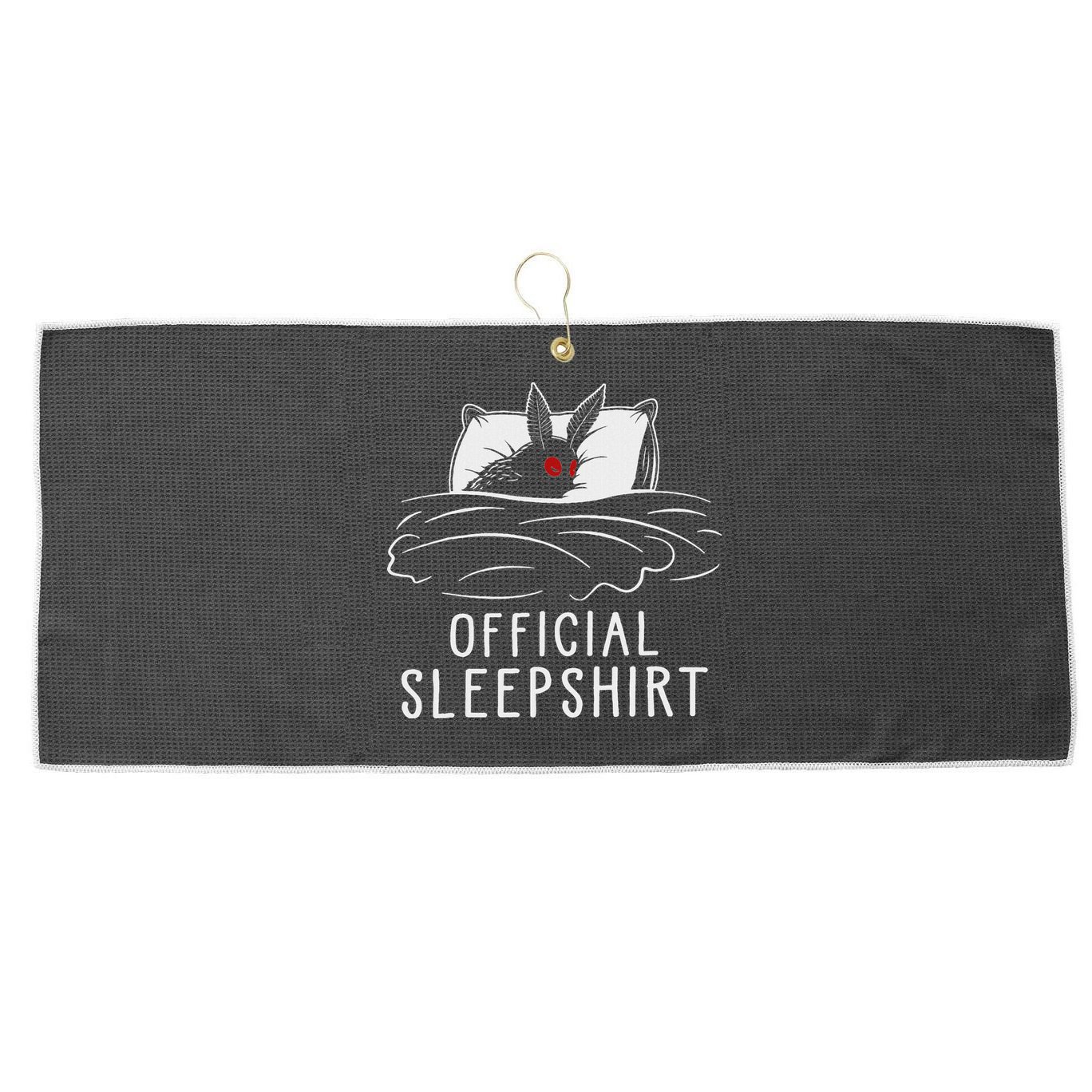Mothman Cryptid Sleep Large Microfiber Waffle Golf Towel