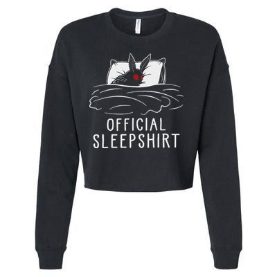 Mothman Cryptid Sleep Cropped Pullover Crew