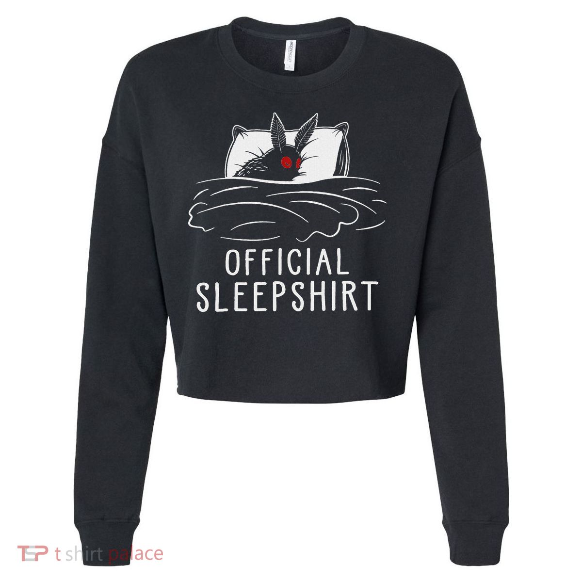 Mothman Cryptid Sleep Cropped Pullover Crew