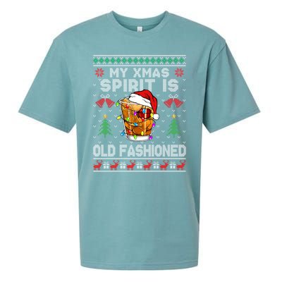 My Christmas Spirit Is Old Fashioned Whiskey Ugly Christmas Meaningful Gift Sueded Cloud Jersey T-Shirt