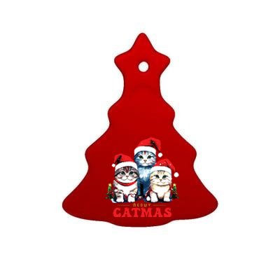 Meowy Catmas Sweater Christmad Meowy Christmas Cat Christmas Ceramic Tree Ornament