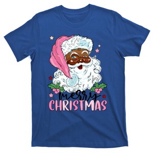 Merry Christmas Santa Claus Black Afro African American Xmas Great Gift T-Shirt