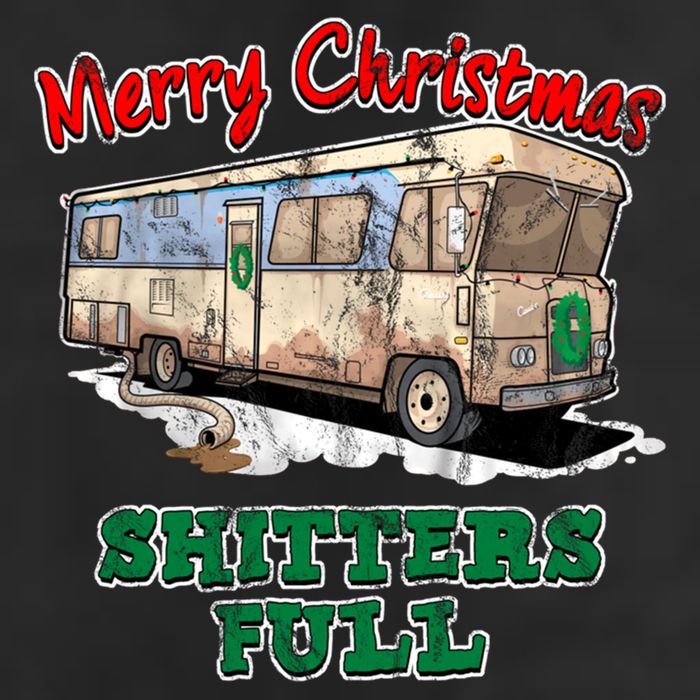 Christmas Vacation, Merry Christmas Shitters Full, Christmas Ugly 7 Panel Mesh Trucker Snapback Hat
