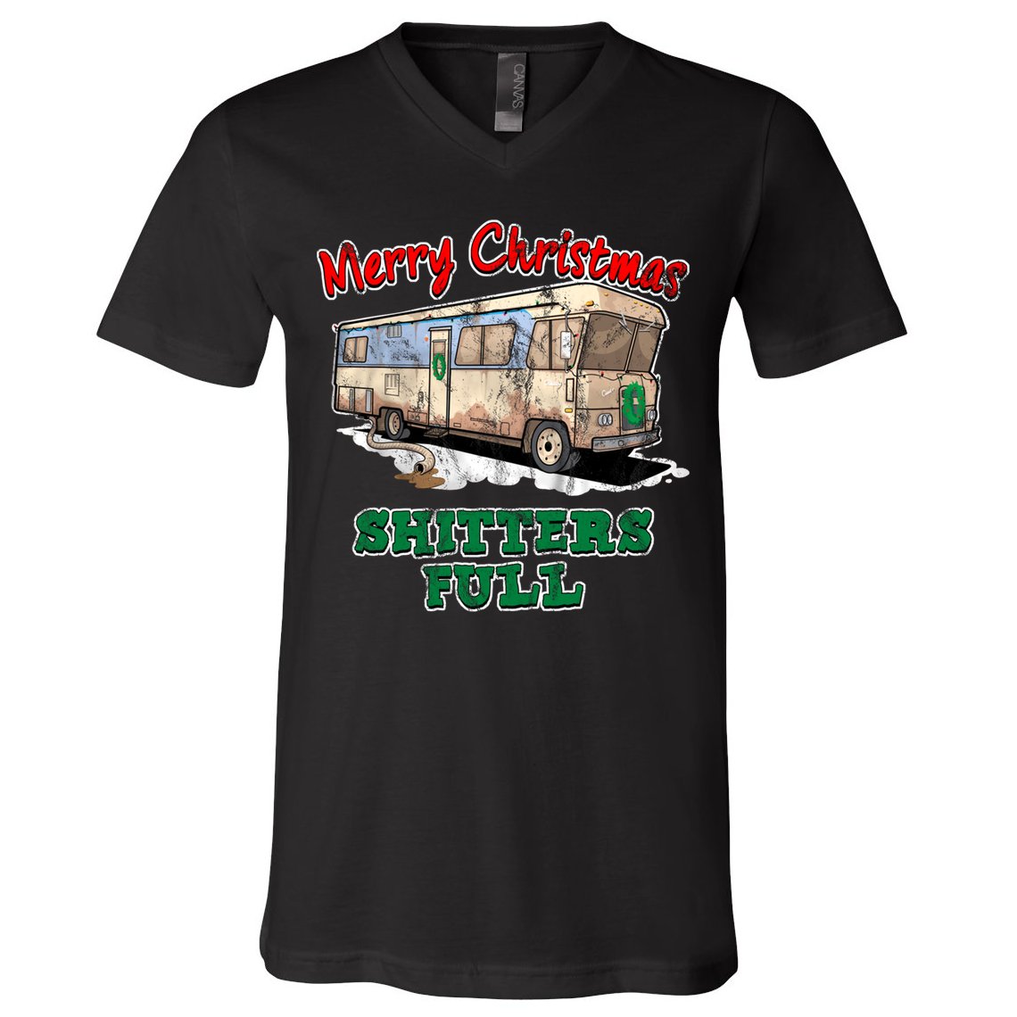 Christmas Vacation, Merry Christmas Shitters Full, Christmas Ugly V-Neck T-Shirt
