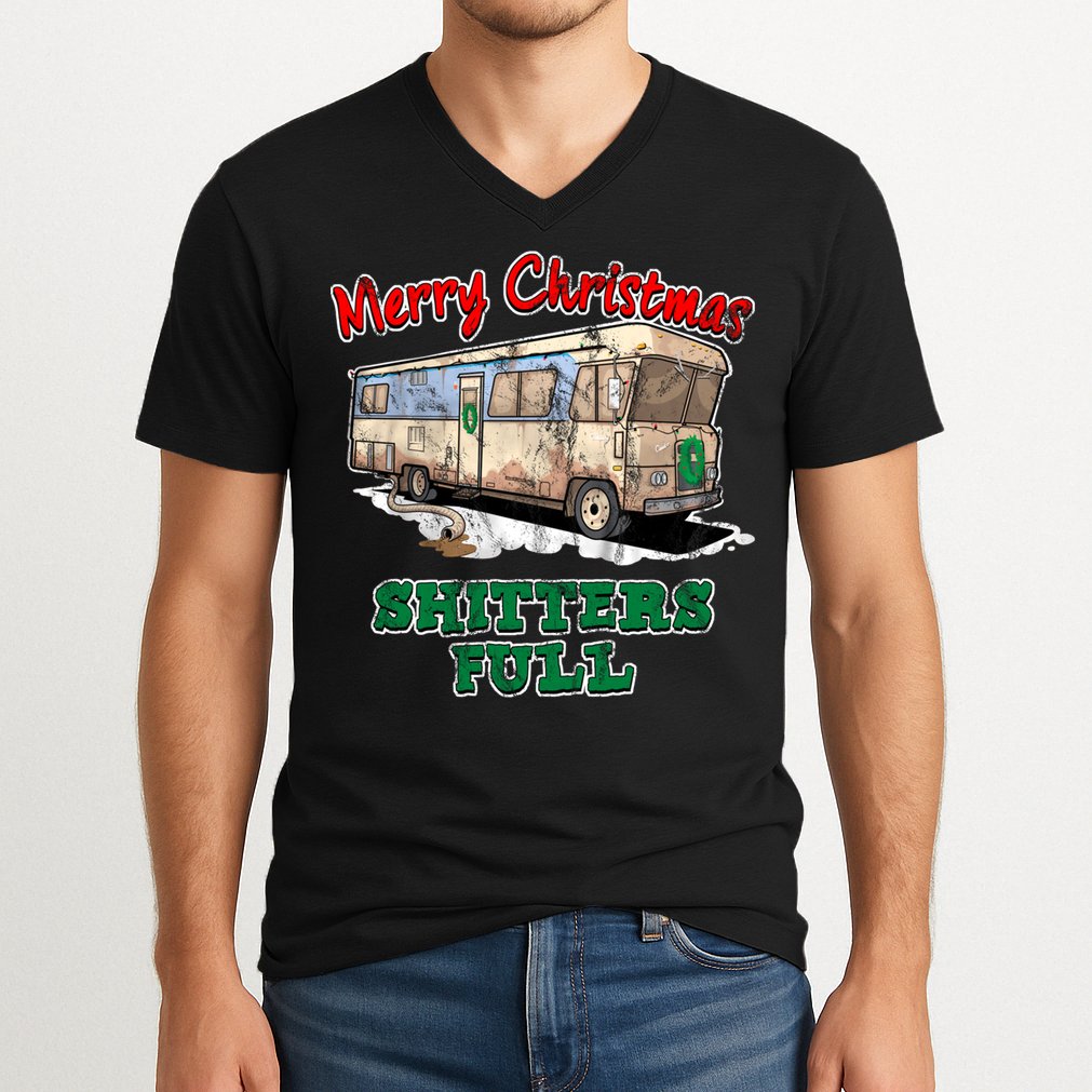 Christmas Vacation, Merry Christmas Shitters Full, Christmas Ugly V-Neck T-Shirt