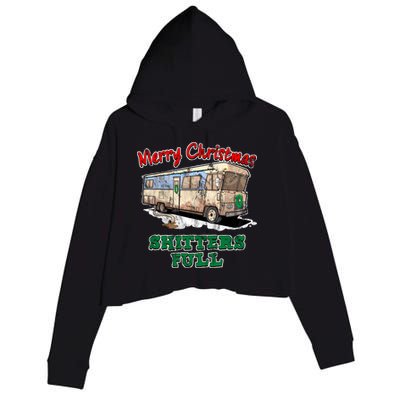 Christmas Vacation, Merry Christmas Shitters Full, Christmas Ugly Crop Fleece Hoodie