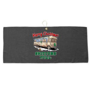 Christmas Vacation, Merry Christmas Shitters Full, Christmas Ugly Large Microfiber Waffle Golf Towel