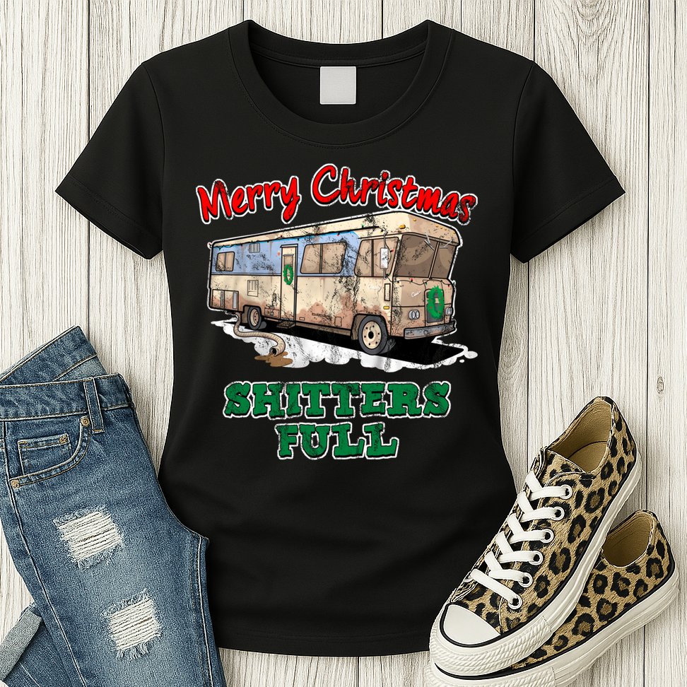 Christmas Vacation, Merry Christmas Shitters Full, Christmas Ugly Womens T-Shirt